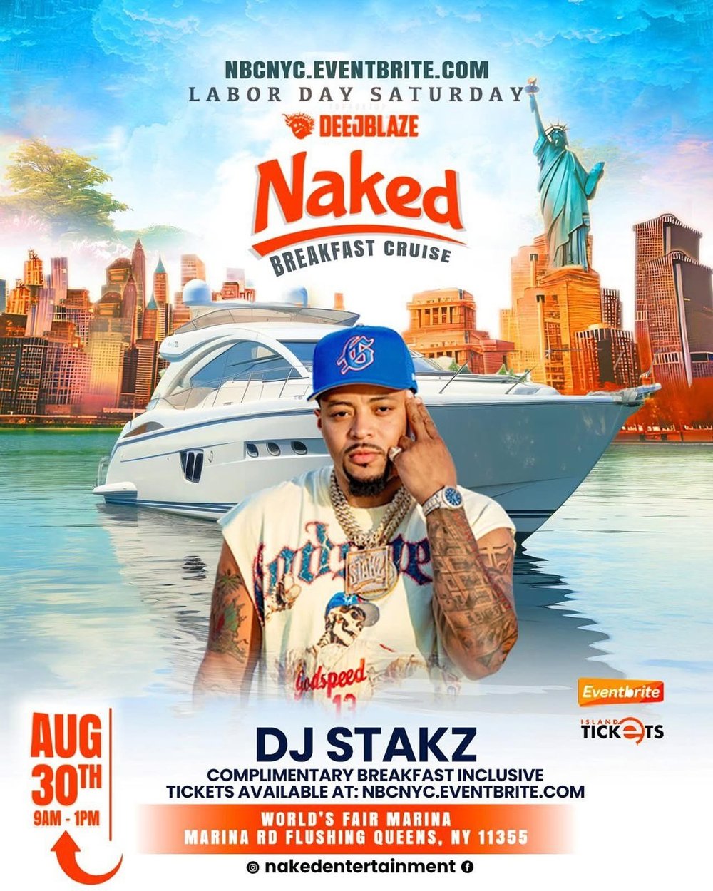 Naked Breakfast Cruise New York — DJ STAKZ